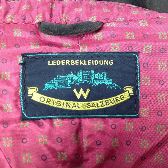 Womens Leather Blazer Brown  Embroidered Germany - Picture 5 of 5